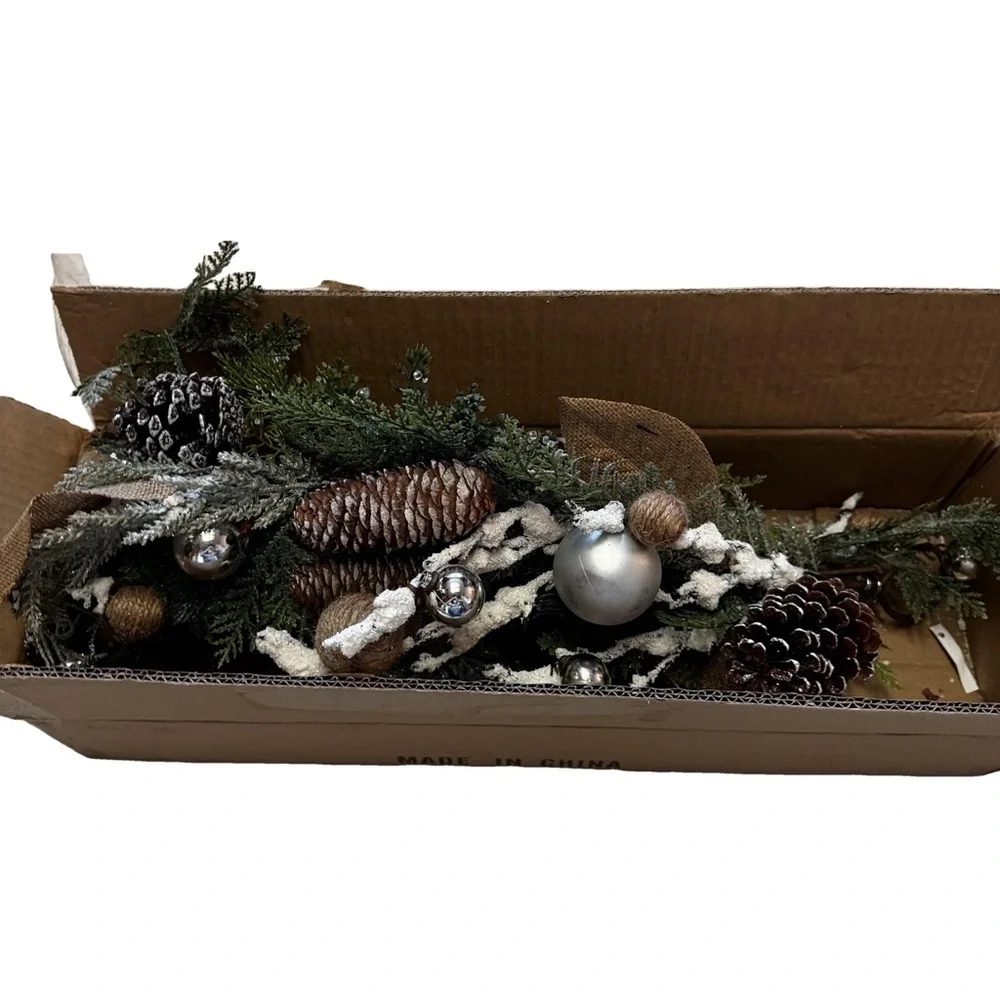 Valerie Parr Hill 48” Christmas Holiday Garland Swag dusted with faux sn…